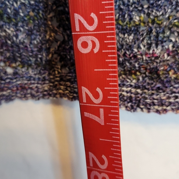 Jillian & Nicole Multi-Color Open Front Shawl Collar Cocoon Sweater L - Picture 6 of 6